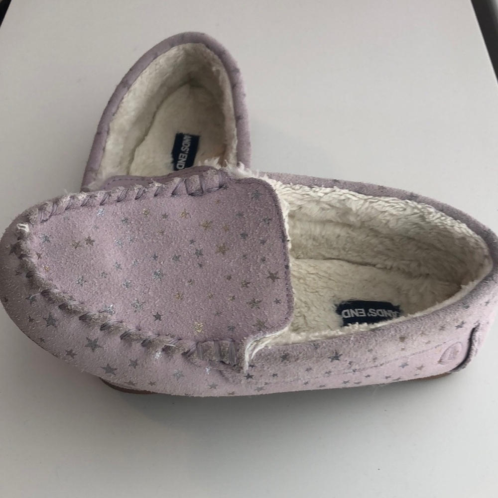 Lands End Fuzzy Kids Slippers, size 4